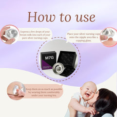 M7G Silver Nursing Cups adapt to all shapes with reduced friction during daily activities.