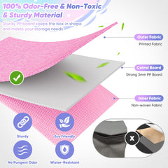 Mabahoo collapsible storage bin with two compartments saves space in busy rooms.
