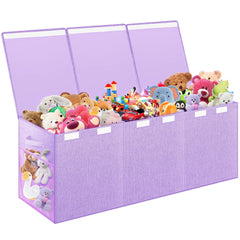 Mabahoo extra large toy box front view with sturdy handles for easy transport