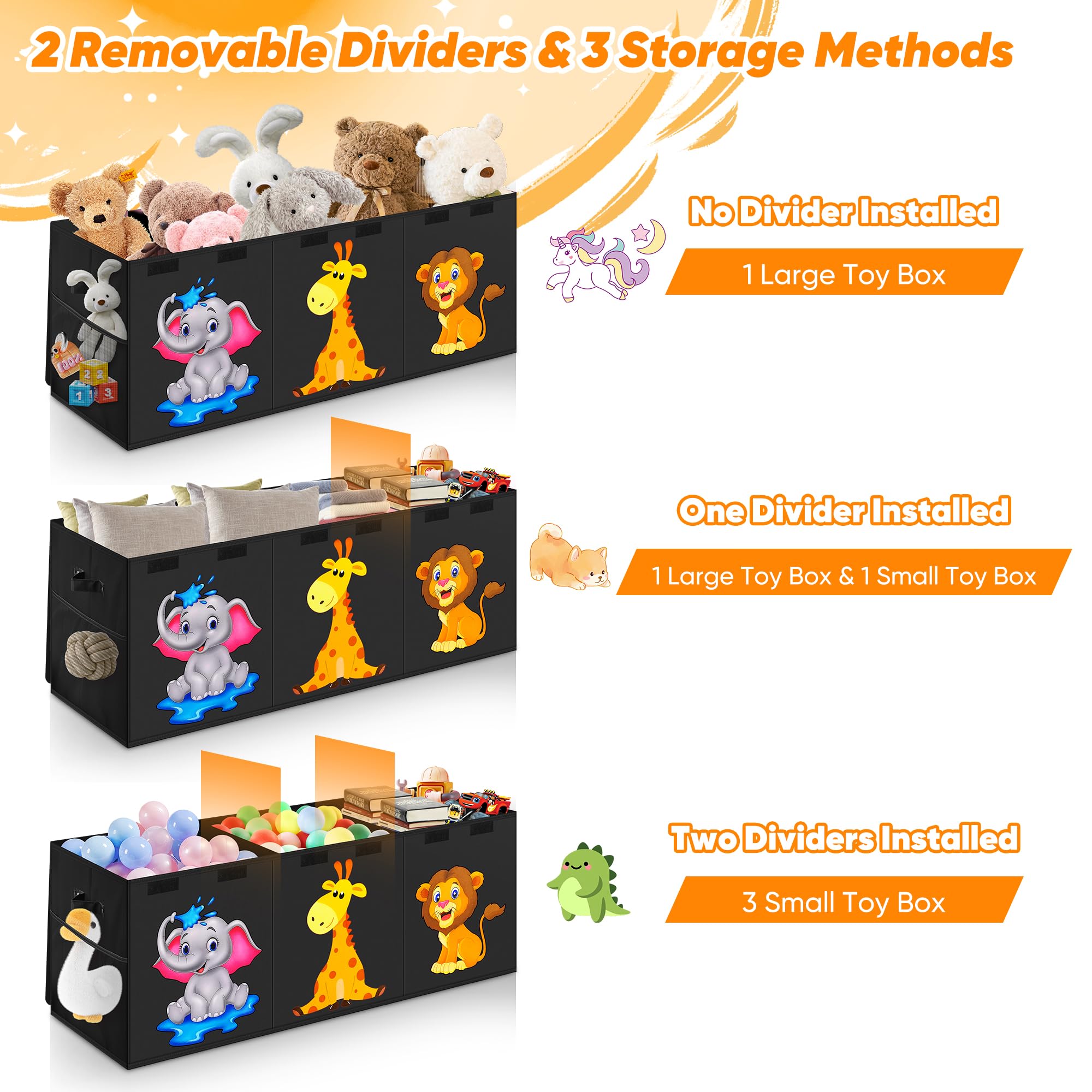 Mabahoo large-capacity toy chest fits in living rooms and nurseries.