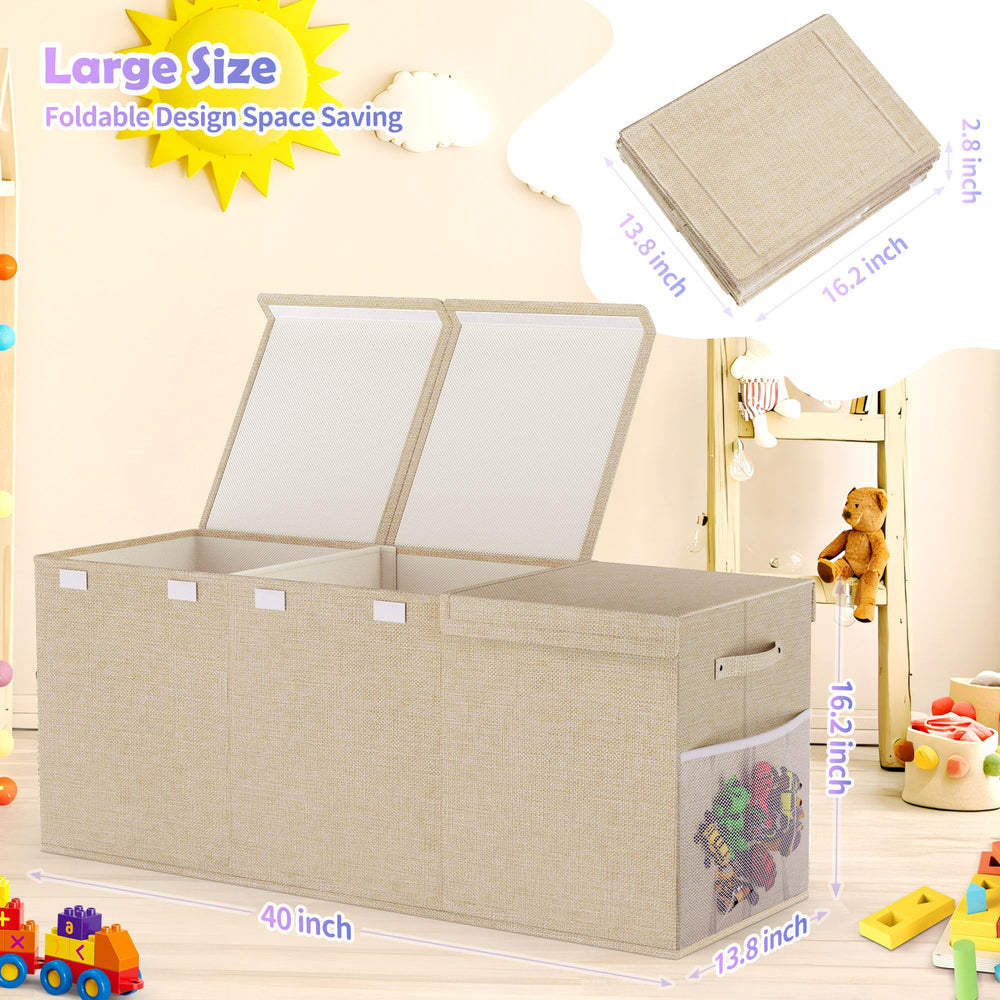 Mabahoo multi-purpose storage organizer supports clothes, toys and blankets.