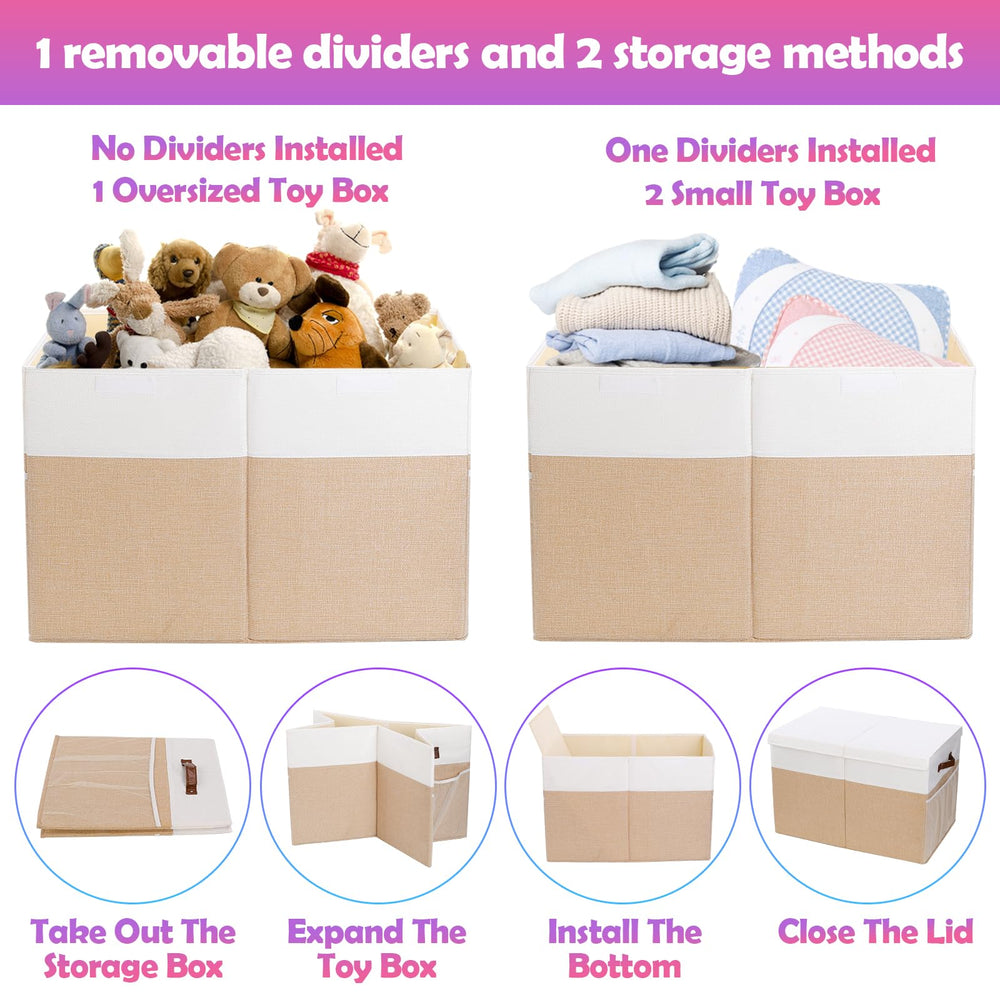 Mabahoo side mesh pockets on toy bin for quick accessories.