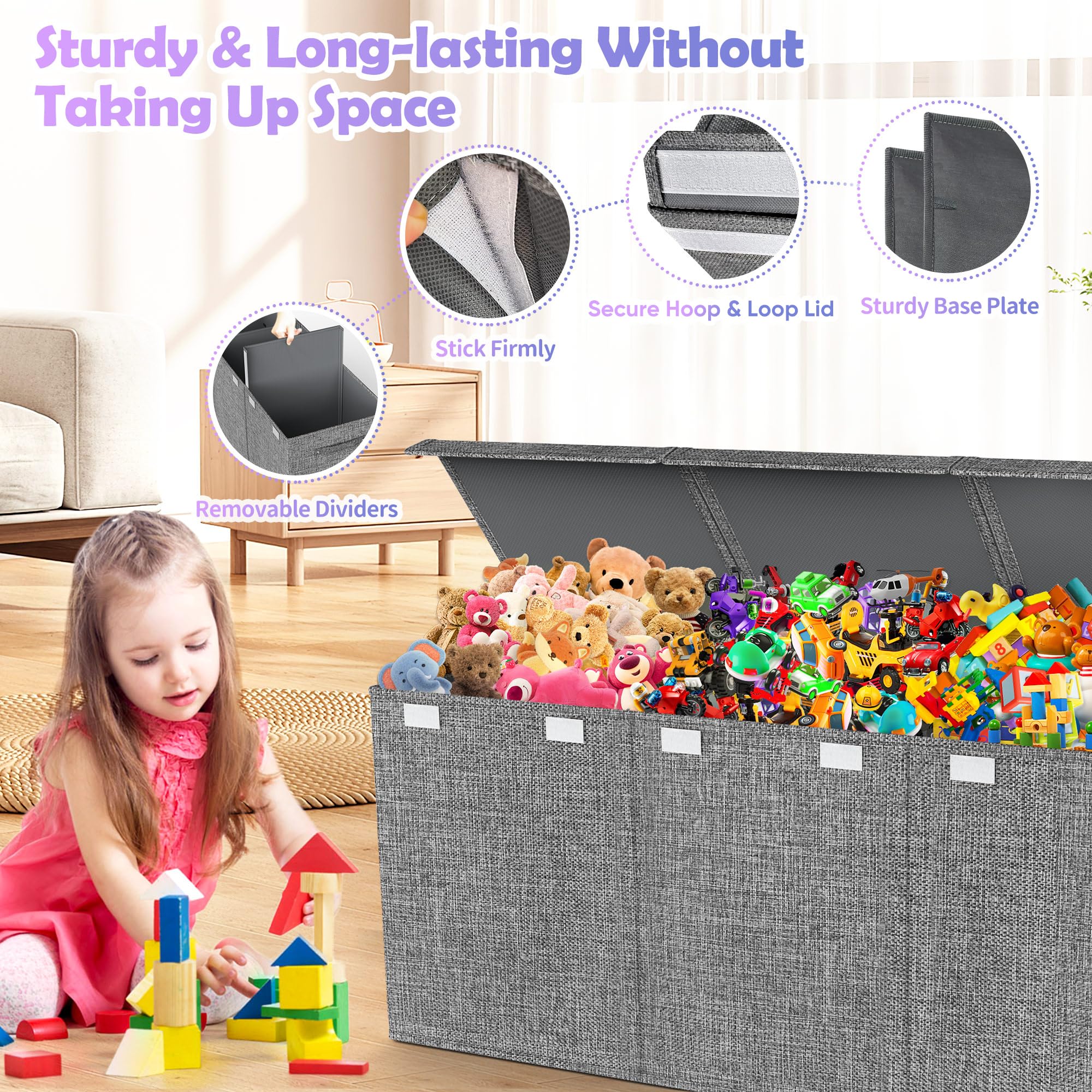 Mabahoo dustproof lid helps keep toys clean when not in use