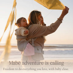 MABĒ Monarch ivory front-facing-in view supports newborn comfort.