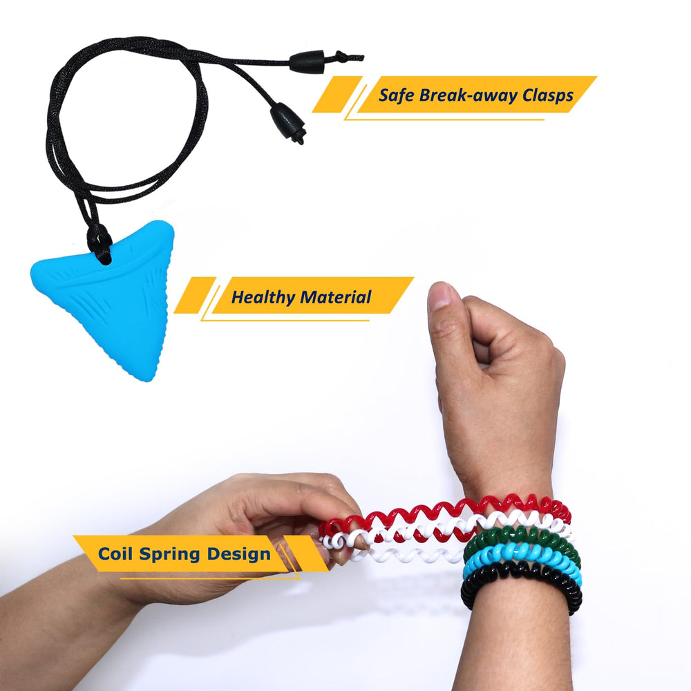 MaberryTech Direct stretchy coil design highlighting easy stretch and quick recovery for chewing