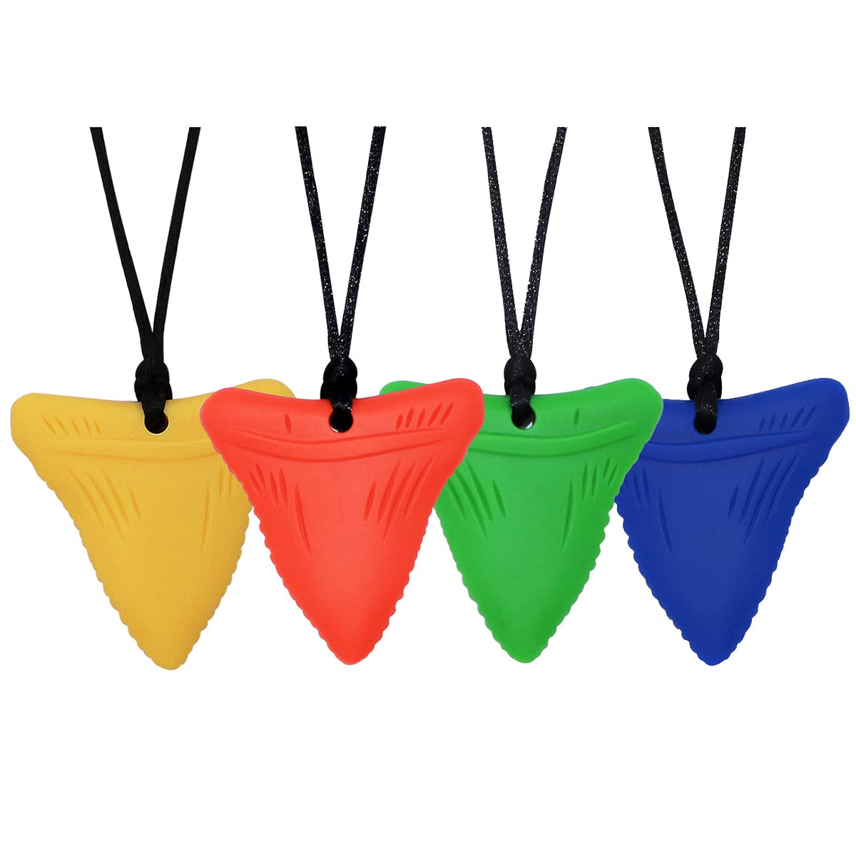 MaberryTech Direct shark tooth sensory chew necklace supports focus during tasks