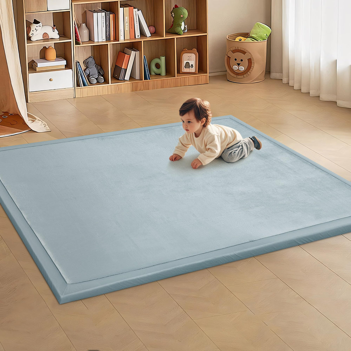 MABOZOO extra thick foam play mat closeup showing soft padding for safe play