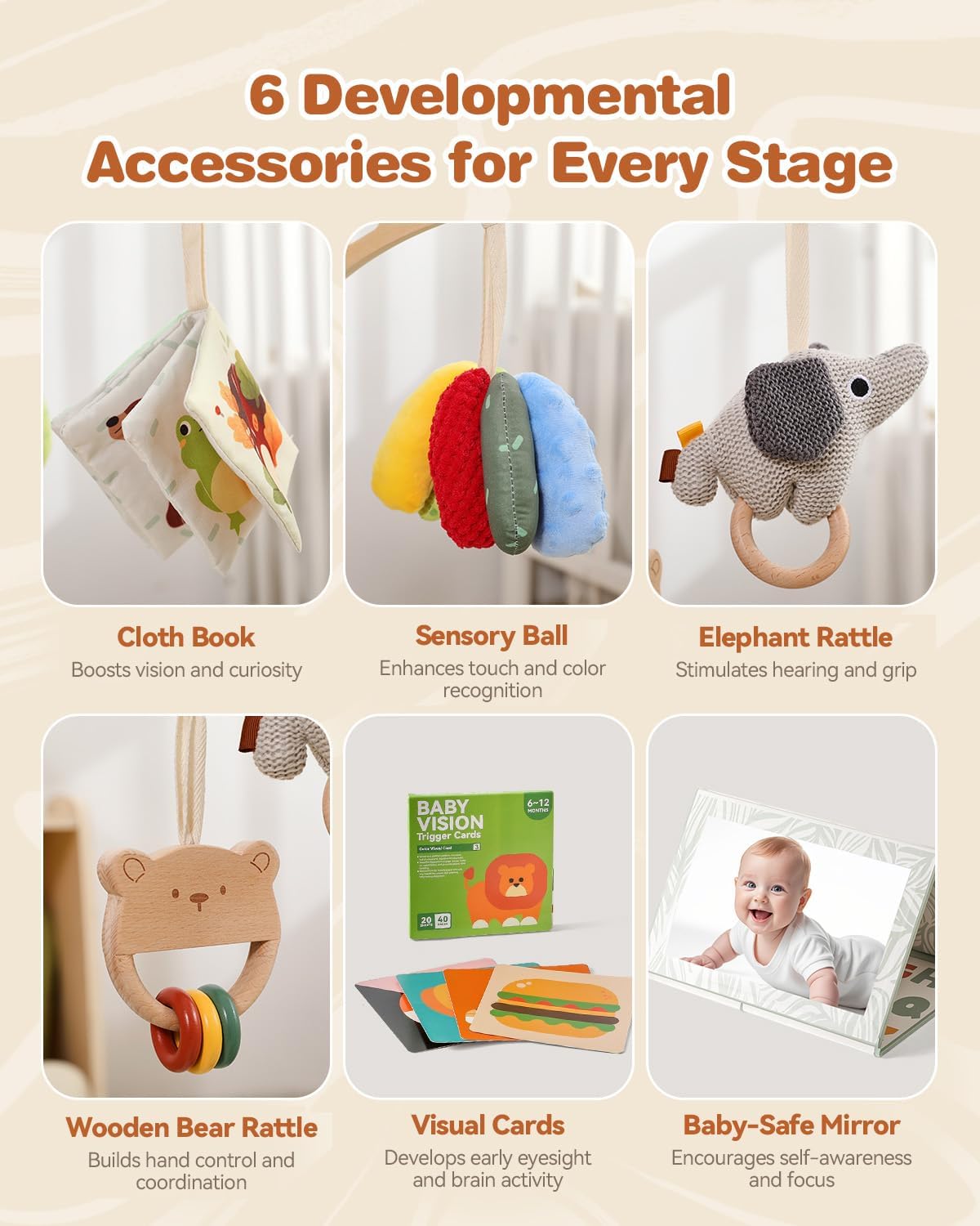 Macabaka elephant rattle adds gentle sound for auditory awareness and fine motor practice