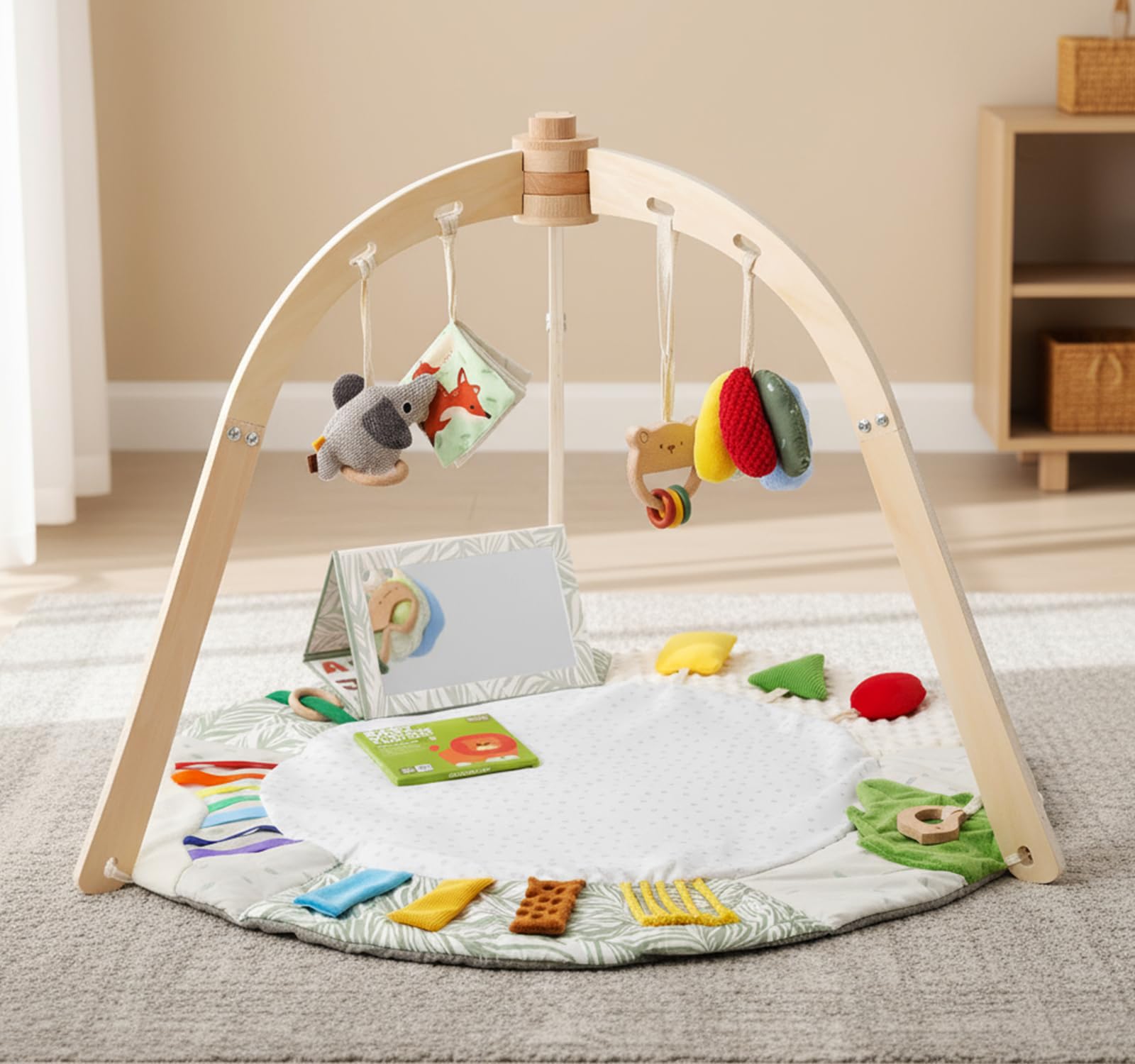 Macabaka sensory mat with five zones supports visual, tactile, and cognitive engagement