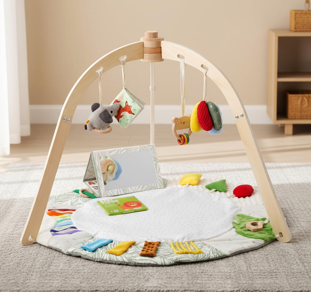 Macabaka sensory mat with five zones supports visual, tactile, and cognitive engagement
