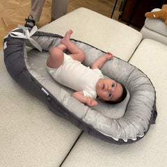 Macardac Baby Nest double-sided design showing two colors for versatility