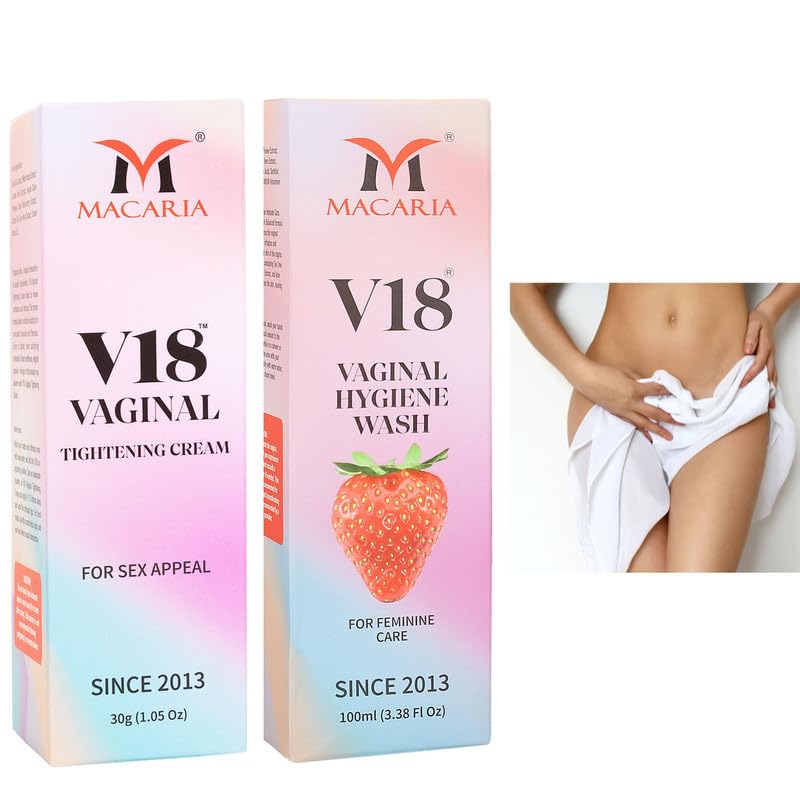 MACARIA V18 product with towel suggesting personal care ritual
