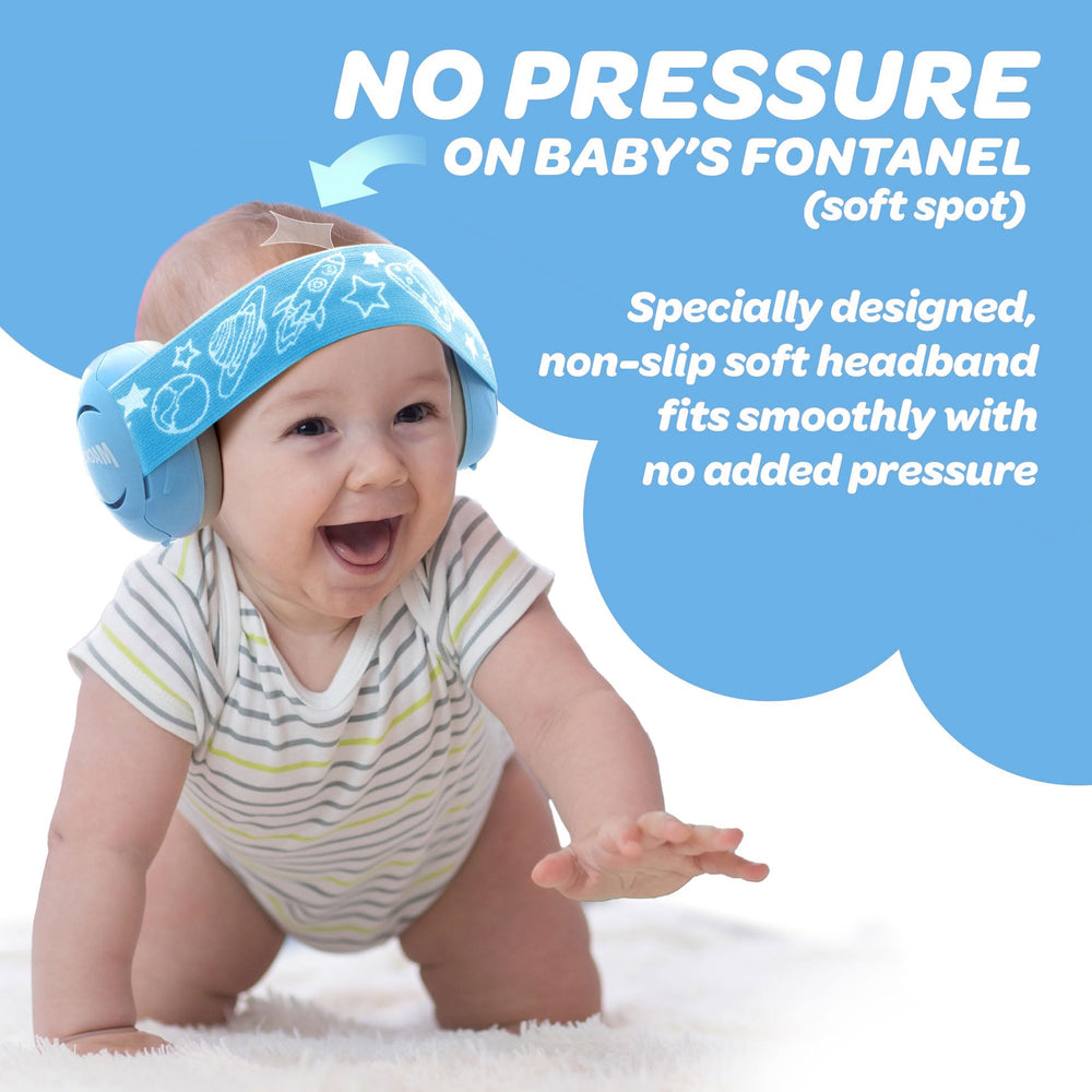 Mack's Baby Muffs adjustable headband ensures a gentle fit around delicate heads.