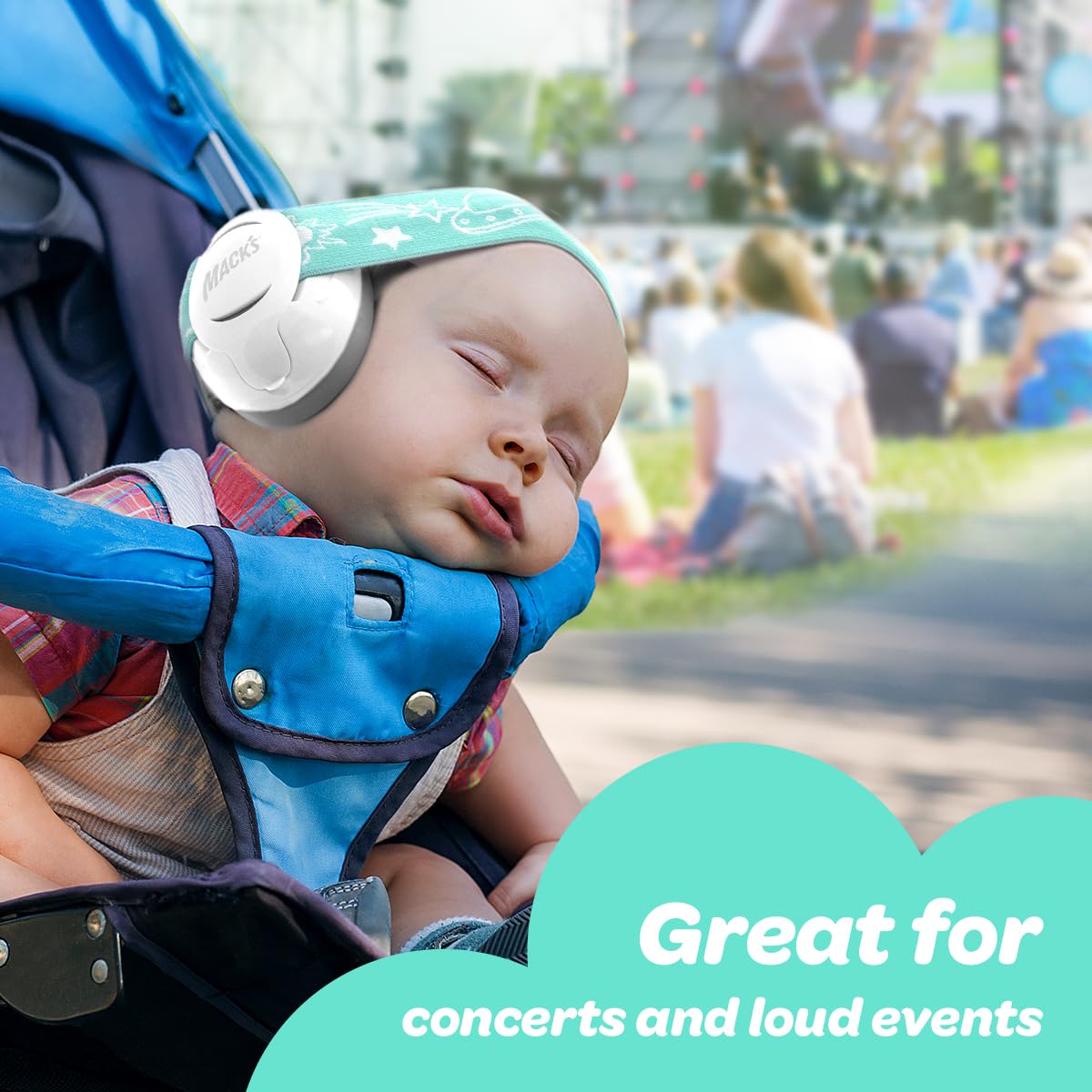 Mack's Baby Muffs close-up foam ear pads deliver soft comfort.