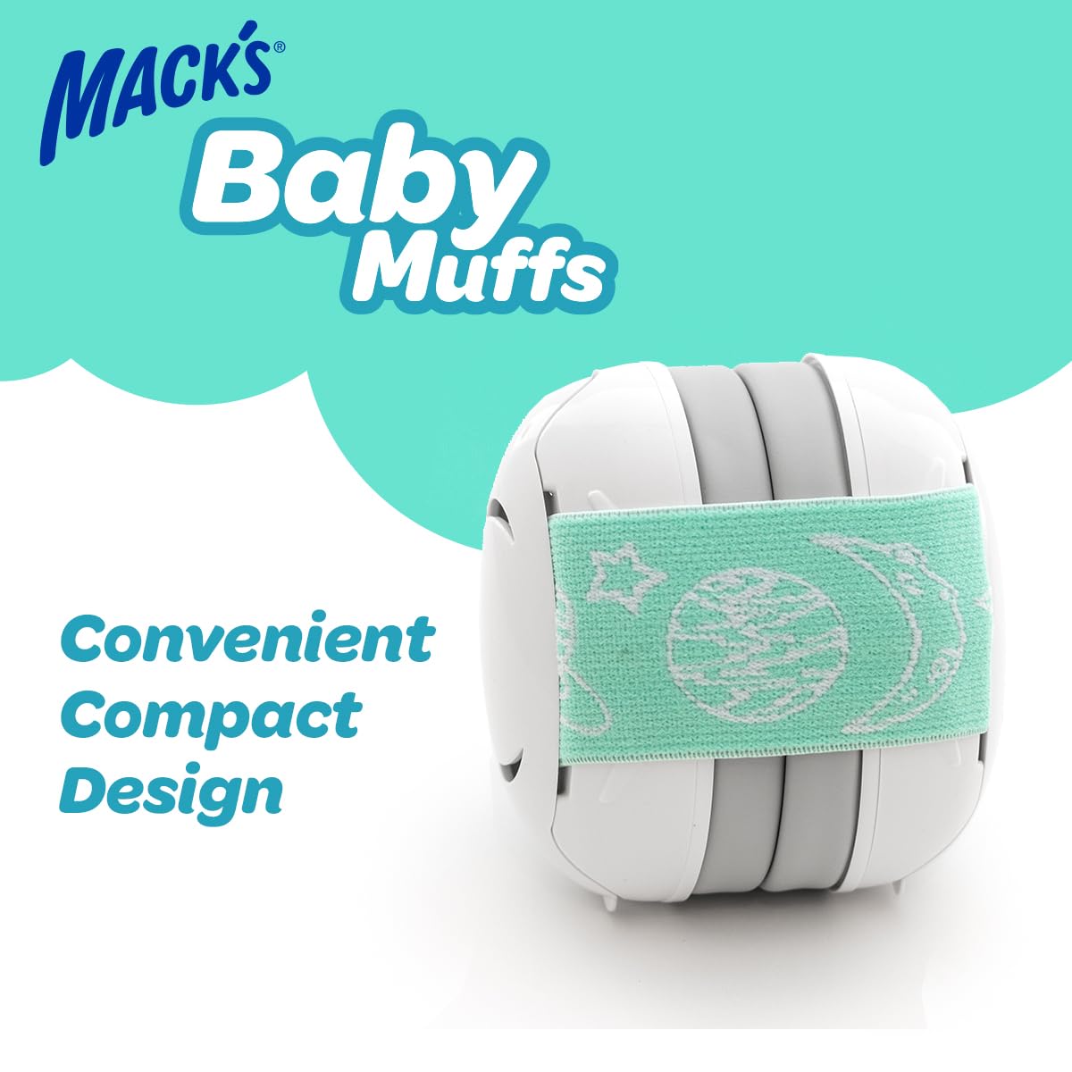 Mack's Baby Muffs lightweight design makes them easy to wear all day.