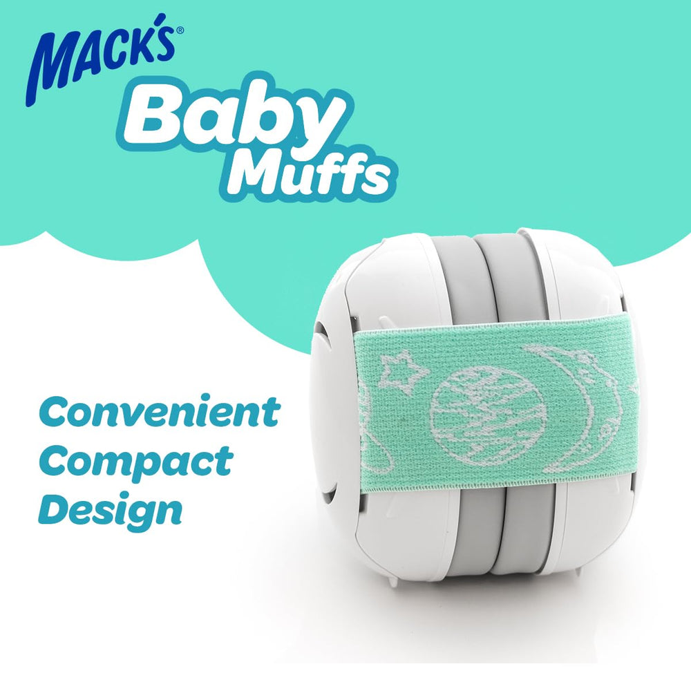Mack's Baby Muffs lightweight design makes them easy to wear all day.