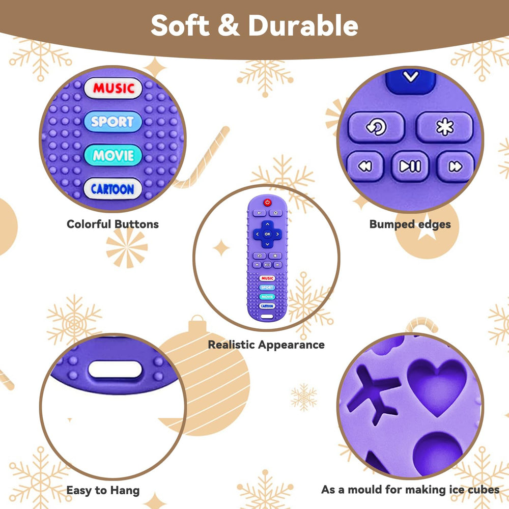 MACLUD teether remote in a gift-ready set for babies.