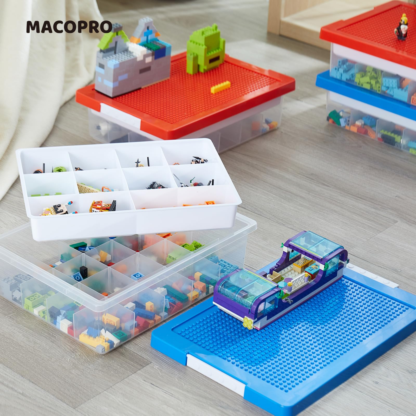 MACOPRO blocks not included, focus on organized storage and display