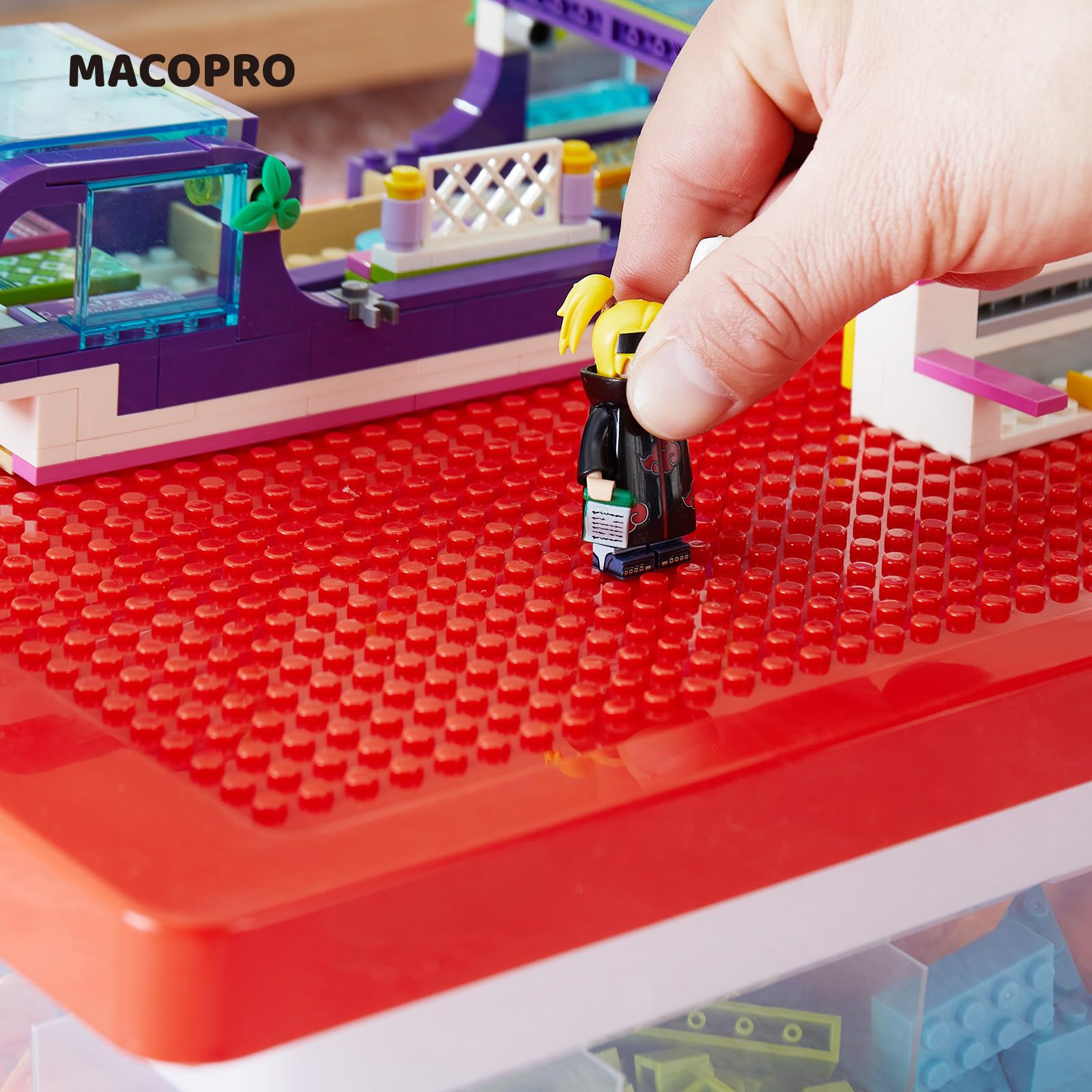 MACOPRO durable plastic construction withstands daily play and stacking