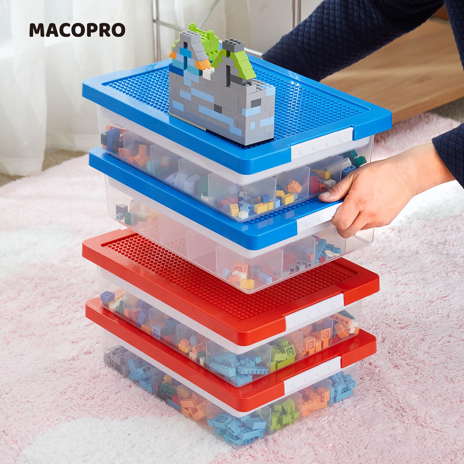 MACOPRO storage box transparent walls make piece finding quick