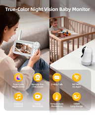 Madaz 5-inch display provides a crisp live feed for parents