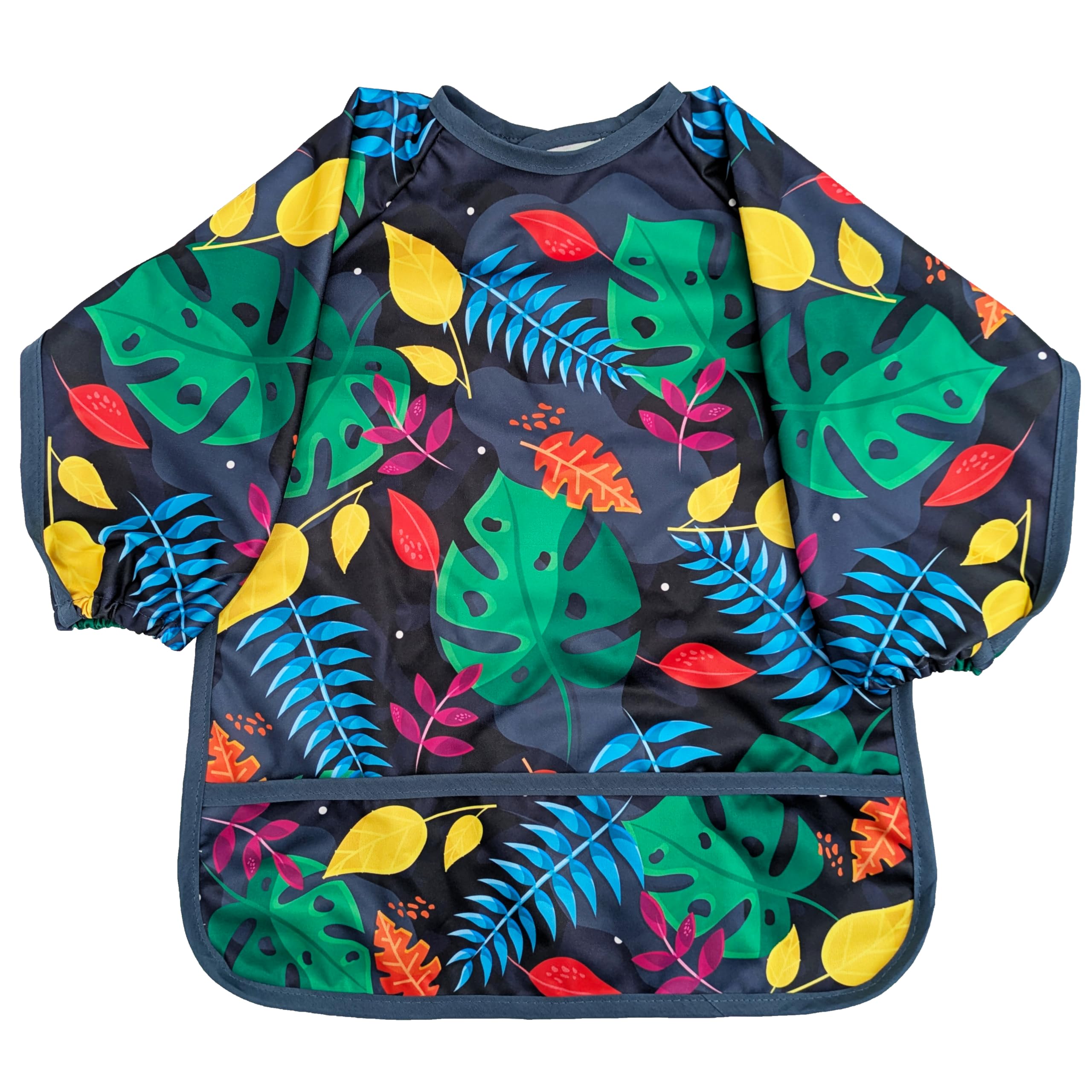Madrona Brands Jungle Leaves Smock with full-sleeve protection for crafts and meals.