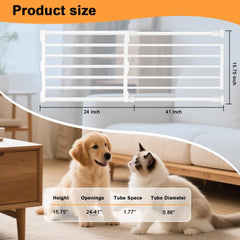 Maerd retractable dog gate length adjustment fits 26-41 inches for versatile doorways.