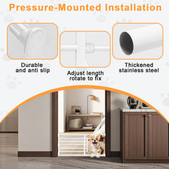 Maerd step-over dog gate with built-in door, easy pet passage.