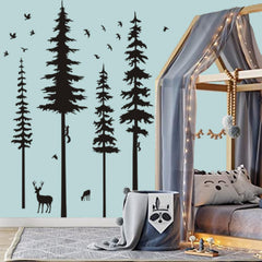 MAFENT deer wall decals bring gentle woodland elegance to living spaces.