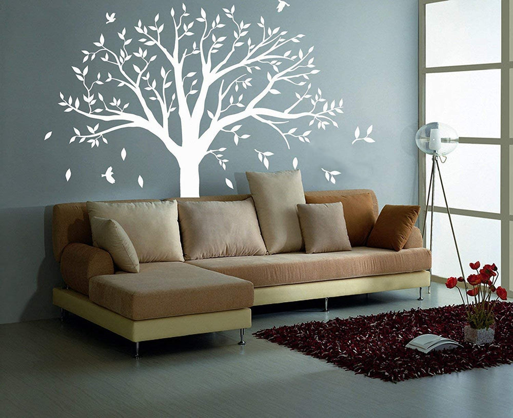 MAFENT die-cut tree wall mural with seamless edges for clean installation