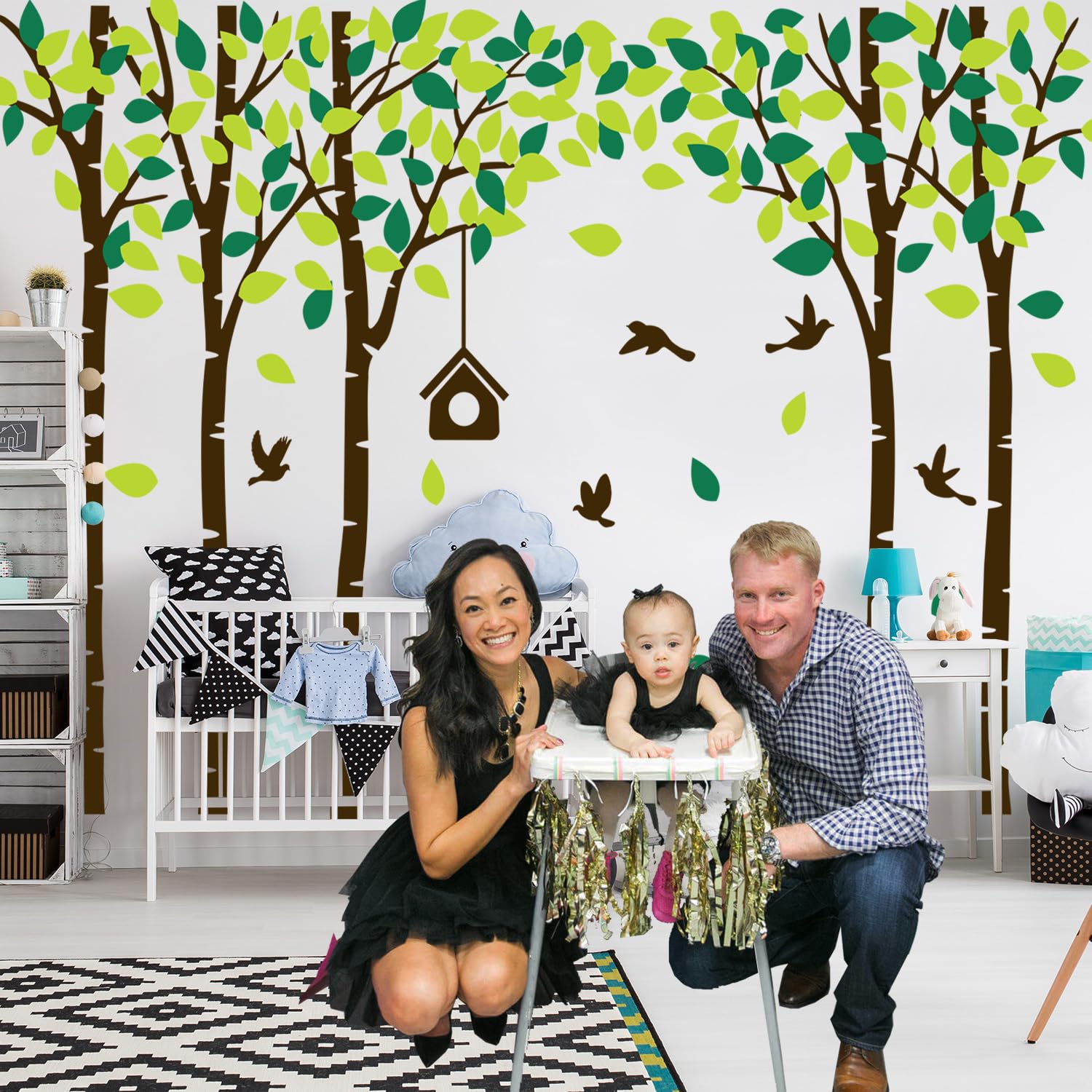 MAFENT living room mural brings a nature-inspired focal point that is removable.