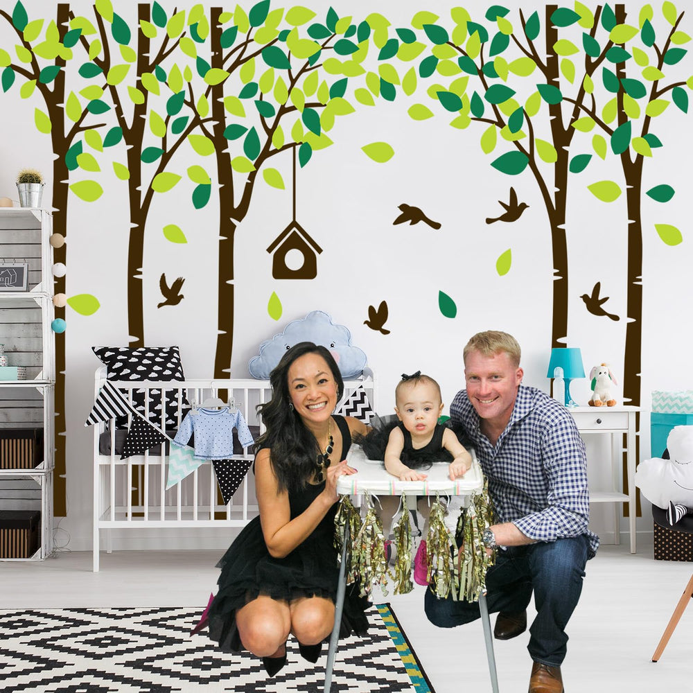 MAFENT living room mural brings a nature-inspired focal point that is removable.
