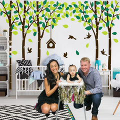 MAFENT living room mural brings a nature-inspired focal point that is removable.
