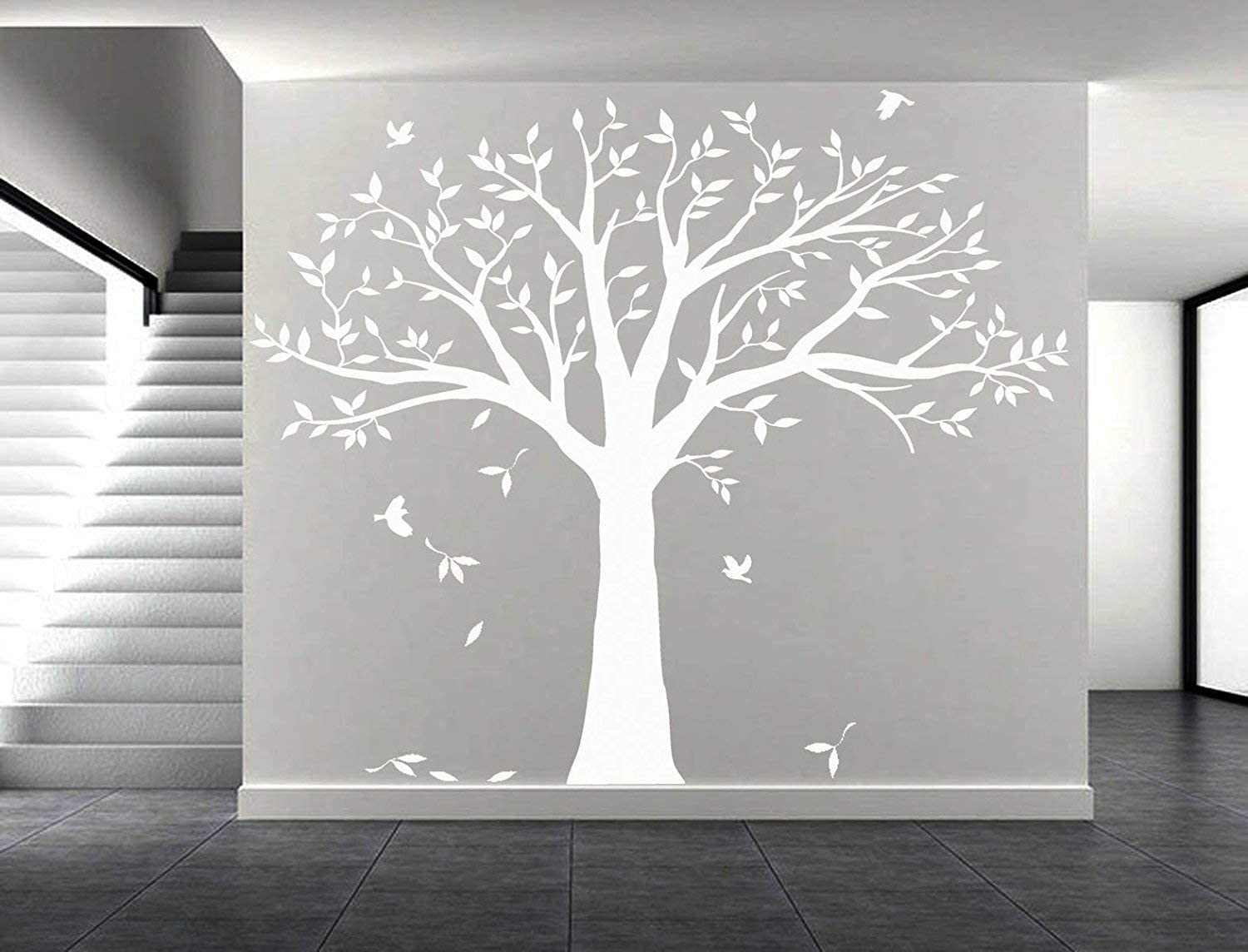 MAFENT nursery white tree wall decal adds playful charm to baby space