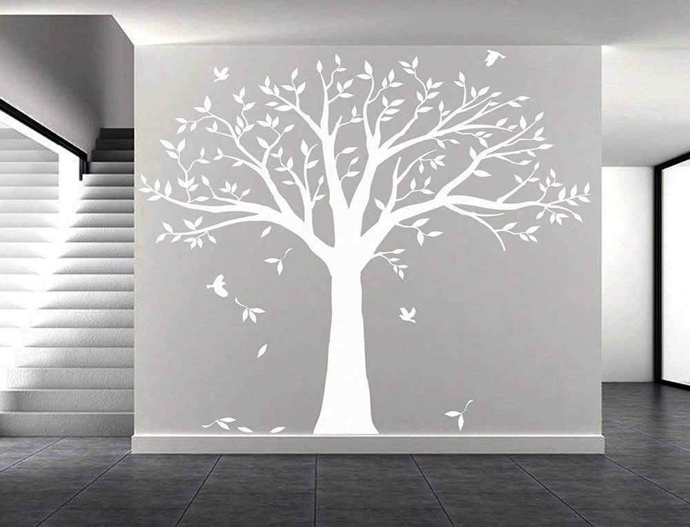 MAFENT nursery white tree wall decal adds playful charm to baby space