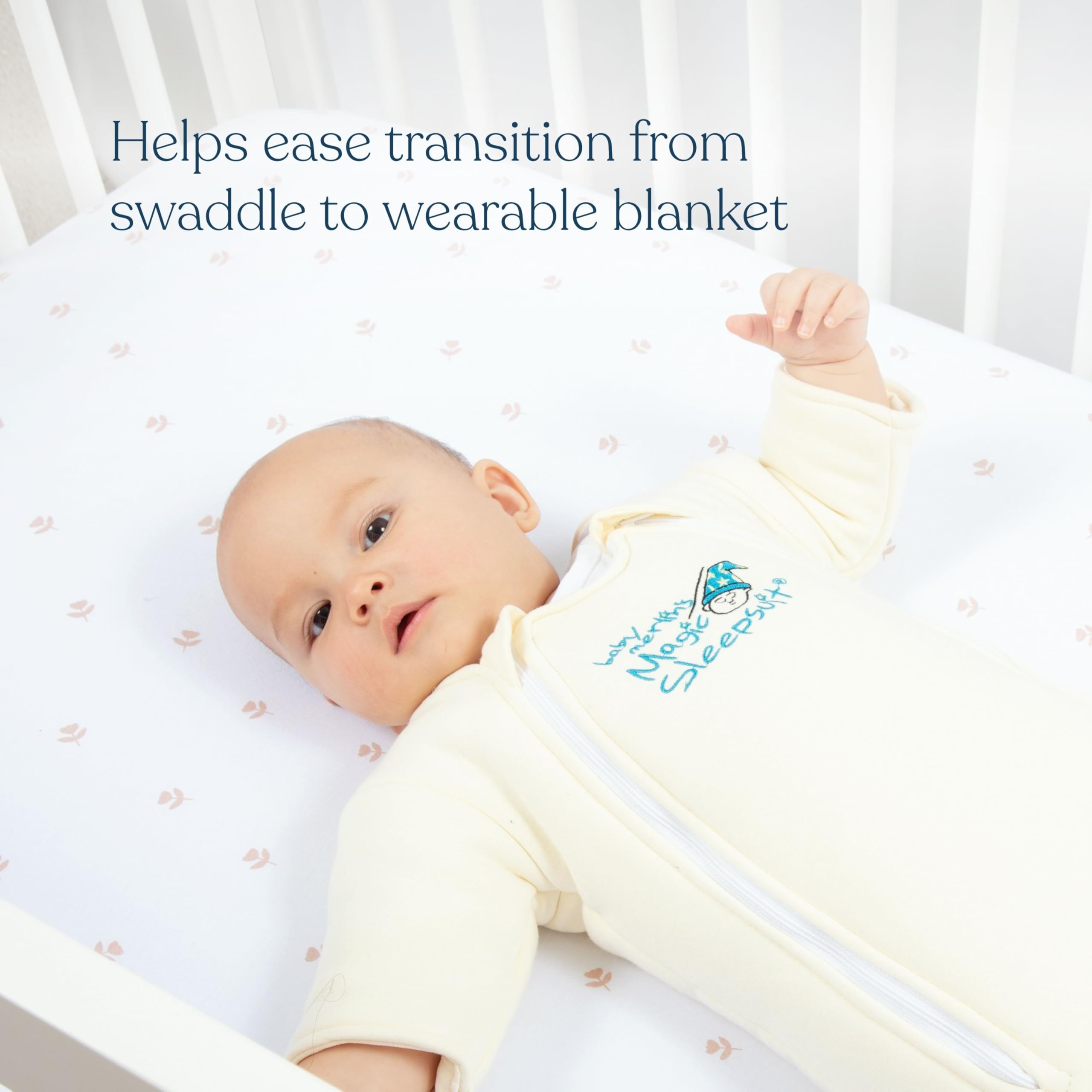 Magic Sleepsuit Merlin bamboo blend close-up highlighting ultra-soft fabric for gentle skin contact.