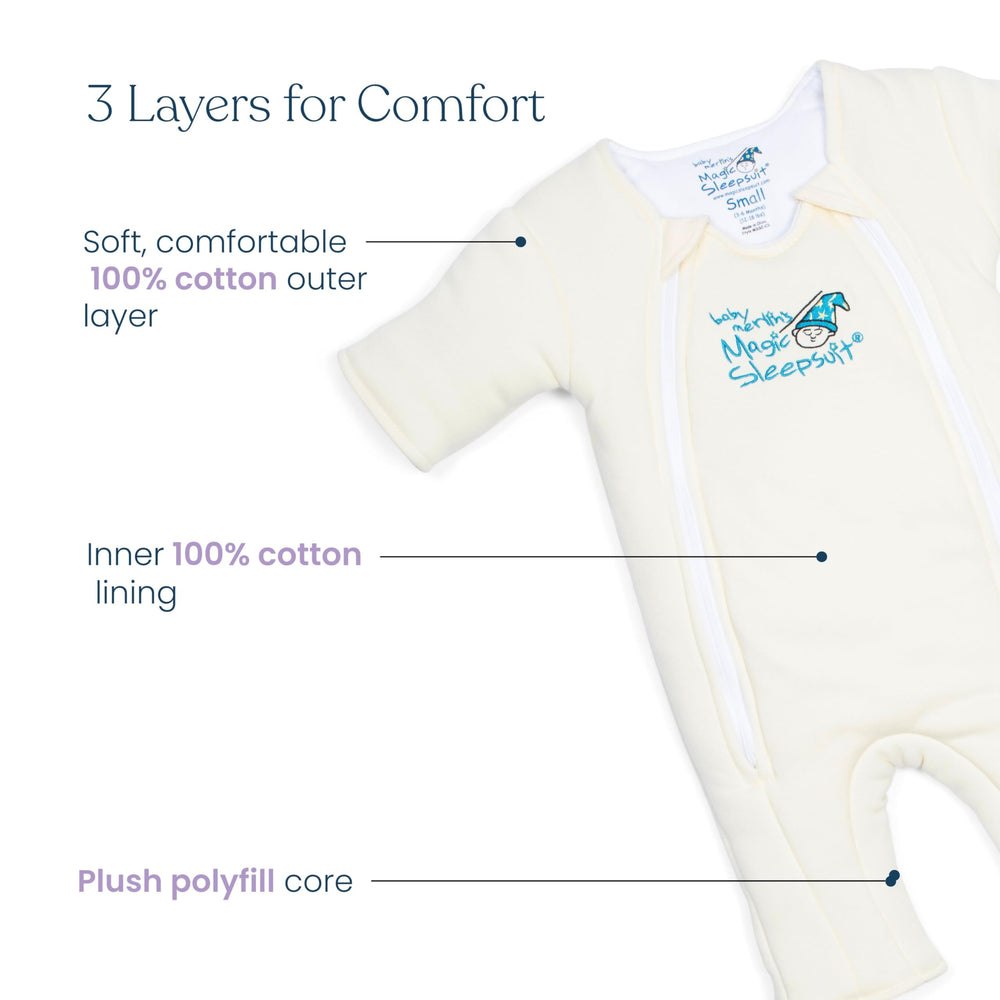 Magic Sleepsuit Merlin sage green color enhances nursery aesthetic.