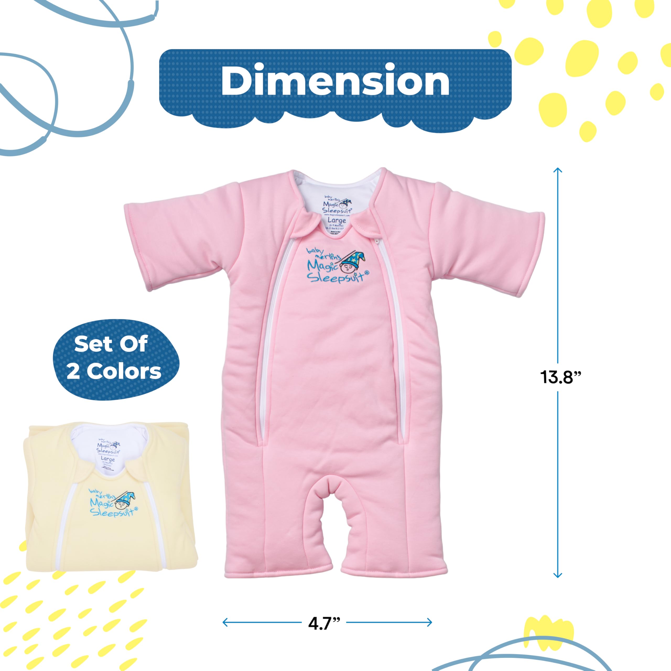 Magic Sleepsuit cream-pink fleece exterior offers cozy, non-overheating warmth for naps.