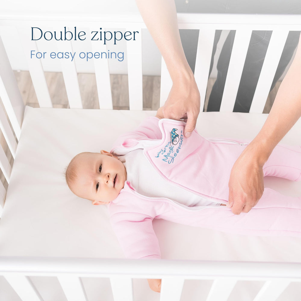 Magic Sleepsuit Merlin's soft cotton texture gentle on baby's skin.