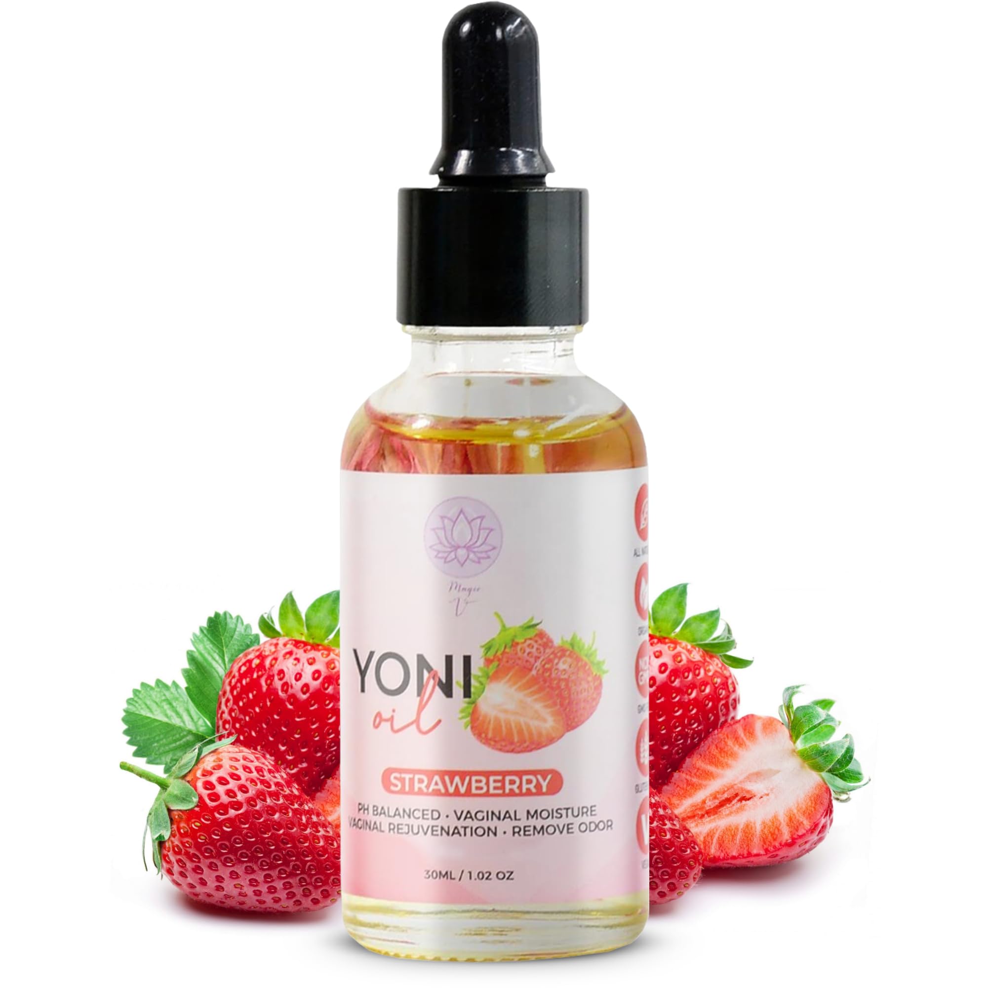 Magic V Steam Yoni Oil bottle drops for daily use and fresh scent