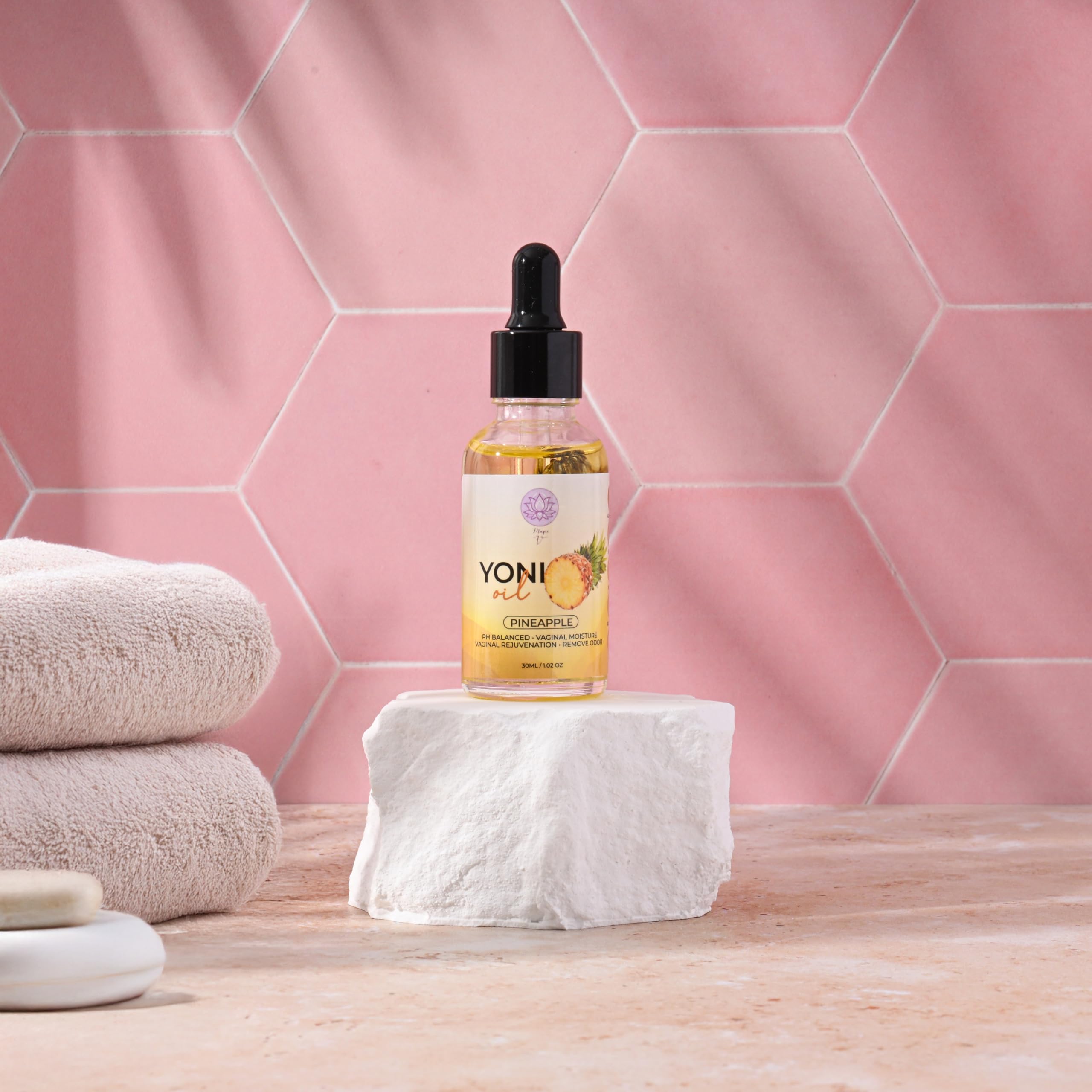 Daily use of Magic V Steam Yoni Oil for balanced moisture