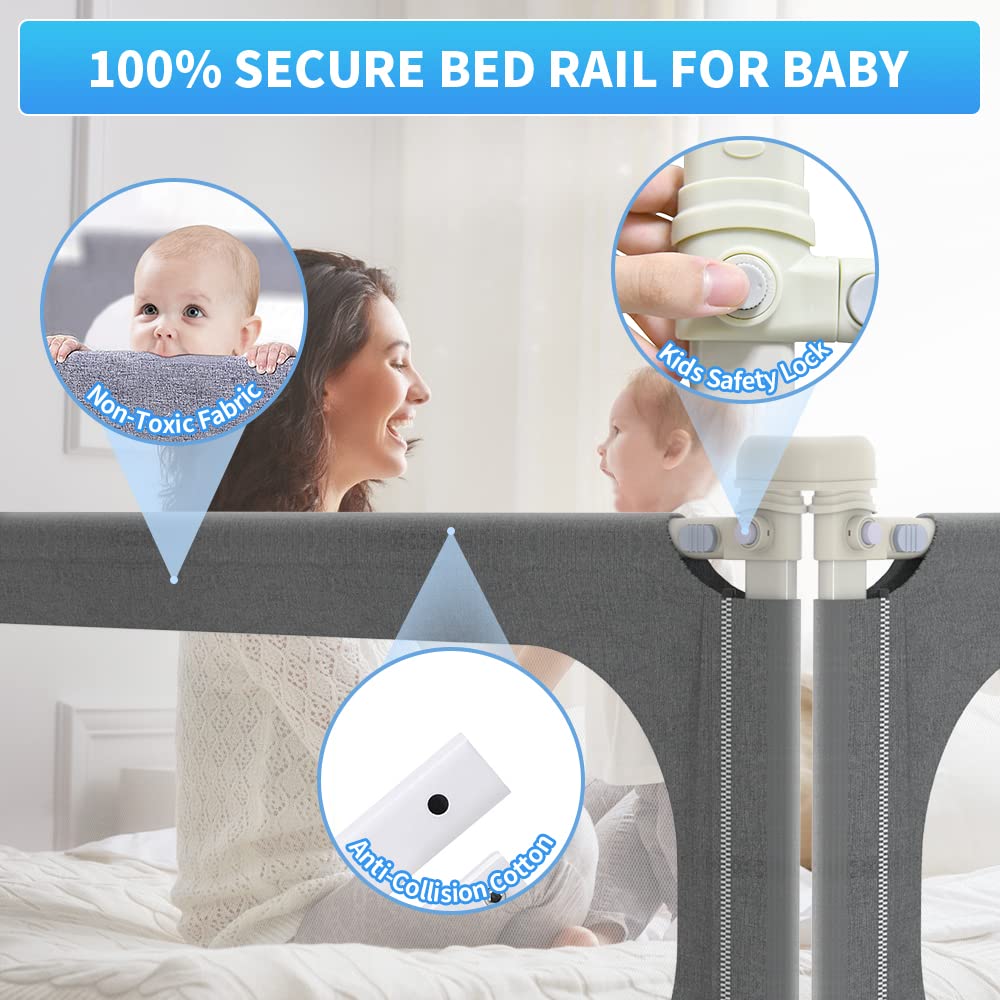 MagicFox bed rails fold-down design enables easy access at night.