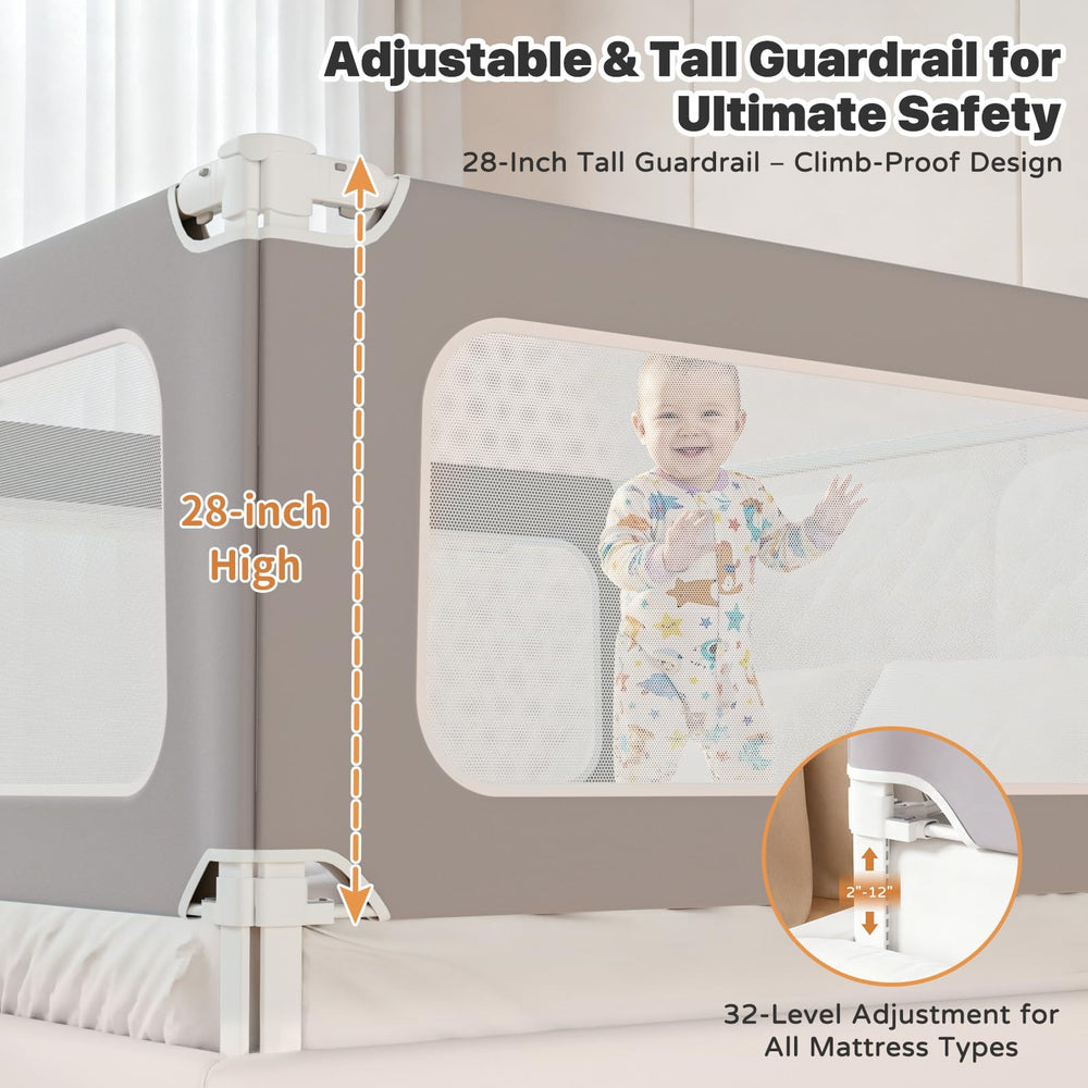 MagicFox reinforced strap anchoring system secures the bed rails reliably.
