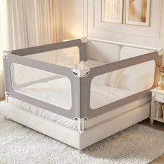MagicFox thickened-carbon-steel bed rail frame offers rugged durability for toddlers.