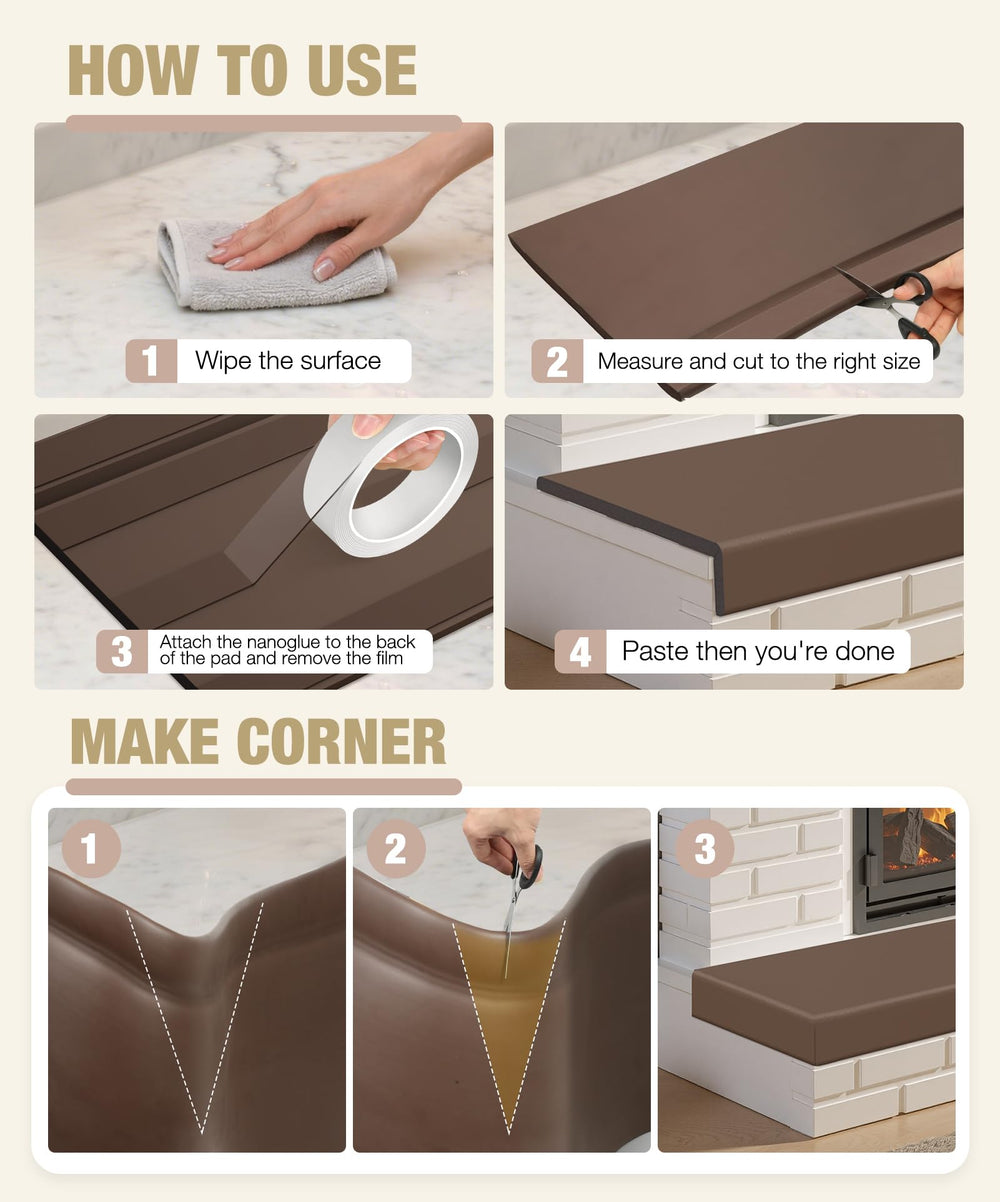 Magicheap cut-to-fit cushion adapting to irregular fireplace shapes