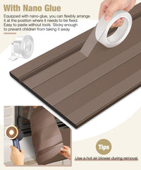 Magicheap foldable hearth pad in use along brick fireplace