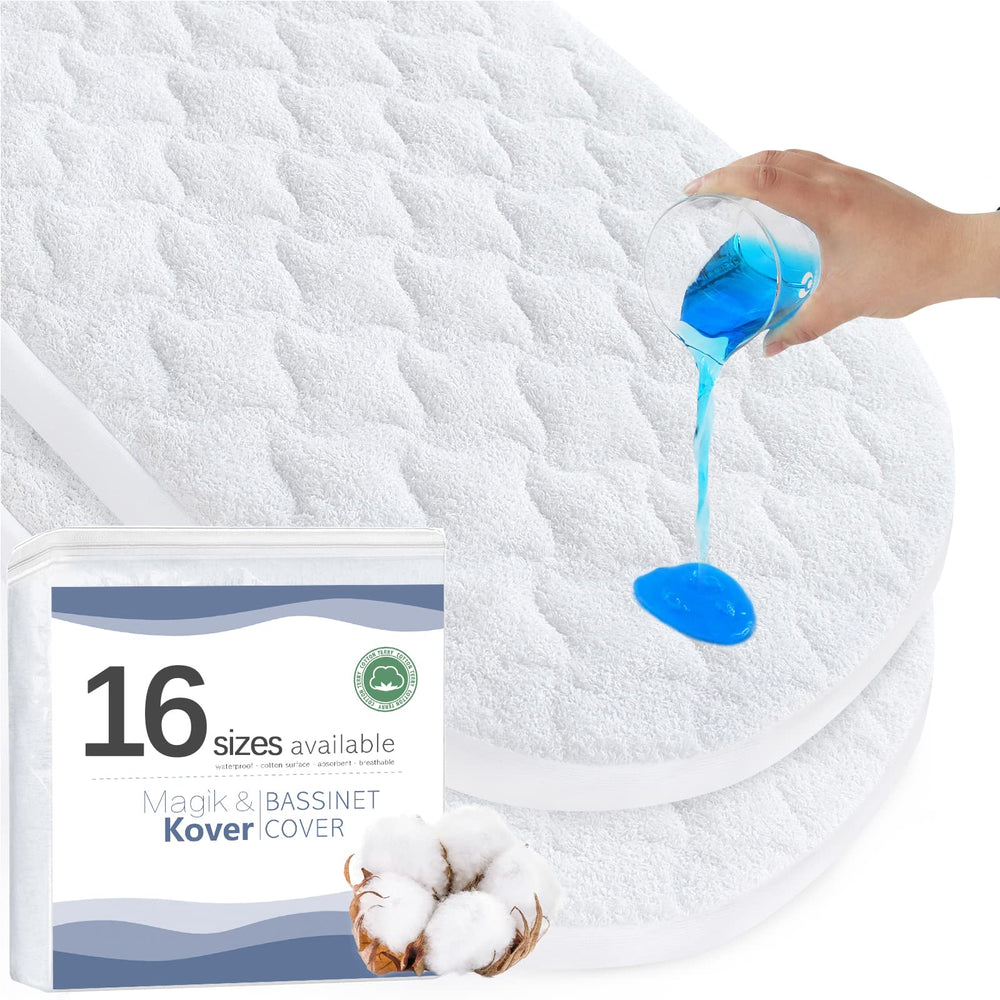 Magik and Kover bassinet pad cover fits 13x30 securely on UPPAbaby.