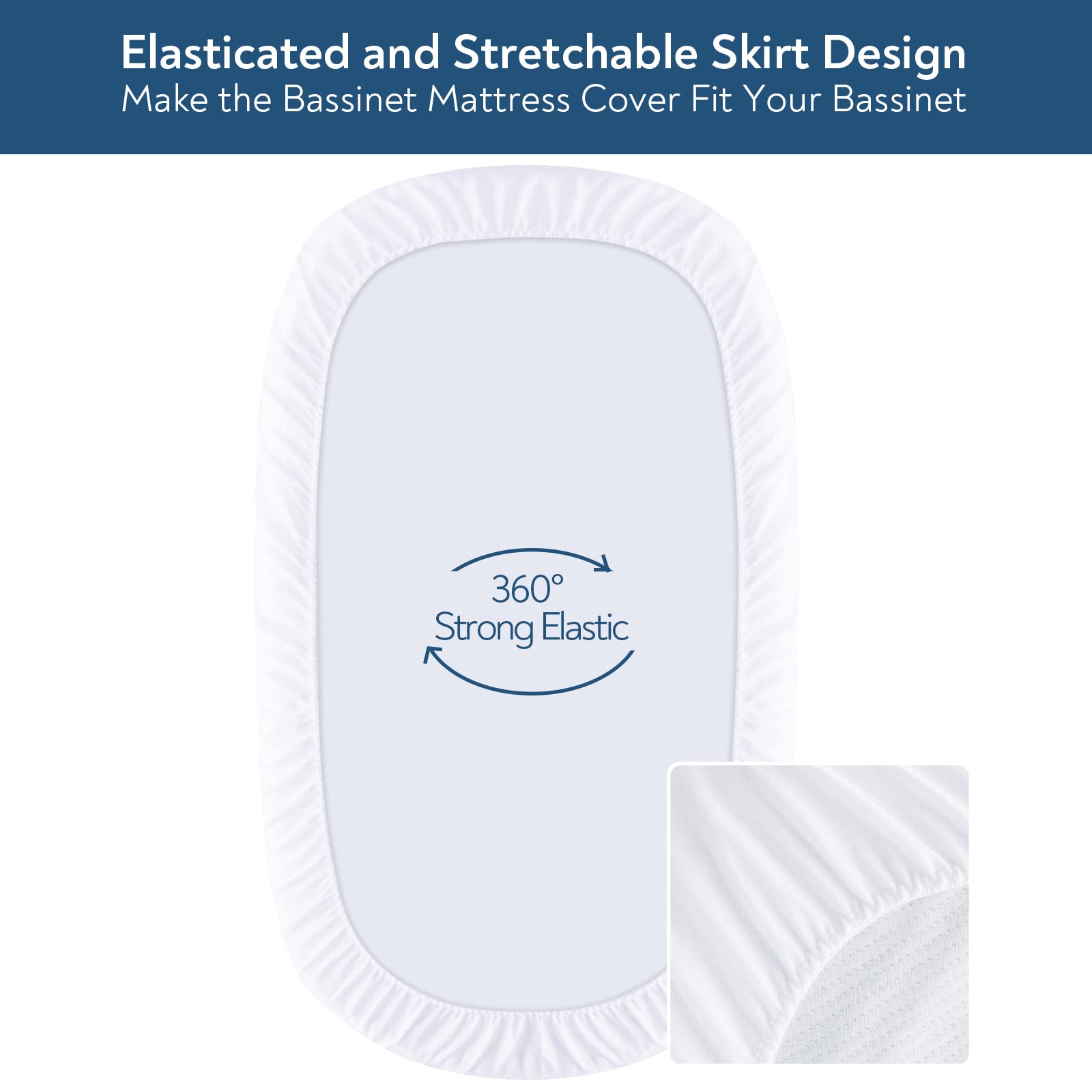 Magik and Kover elastic-band design keeps pad flat and in place.