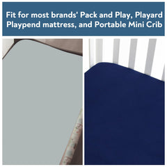 Magik & Kover elastic-band bottom keeps sheet in place on playards.