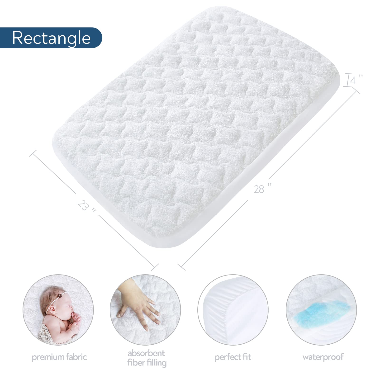 Elastic-fit bassinet cover from Magik & Kover stays flat and secure during naps.